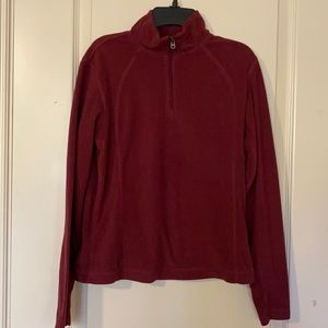 Columbia Super Soft S Fleece Maroon Burgundy Qtr Zip
